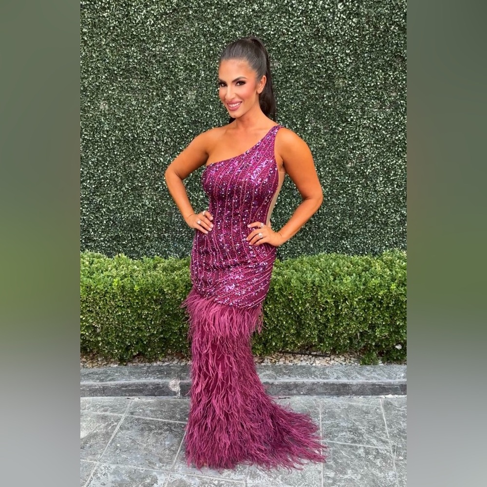 Jovani plum gown size 2